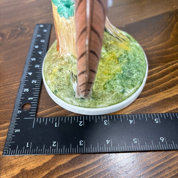 Vintage Pheasant Figurine Ugo Zaccagnini Italian Porcelain Pheasants - Picture 15 of 15